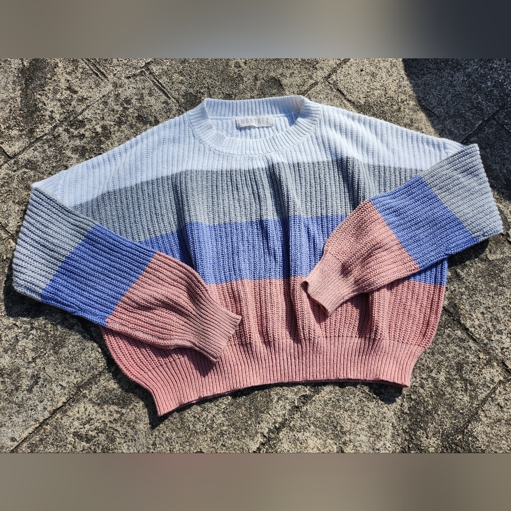 Cozy Sweater With Block Colors